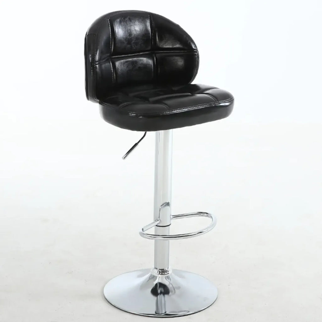 Tabouret de bar pivotant et réglable en cuir contemporain