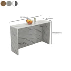 Table de bar rectangulaire blanche en bois pour salon