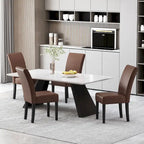 Chaises de salle à manger tapissées à motifs Pertica (lot de 4) par Christopher Knight Home