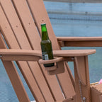 Chaise Adirondack pliante d'extérieur avec porte-gobelet