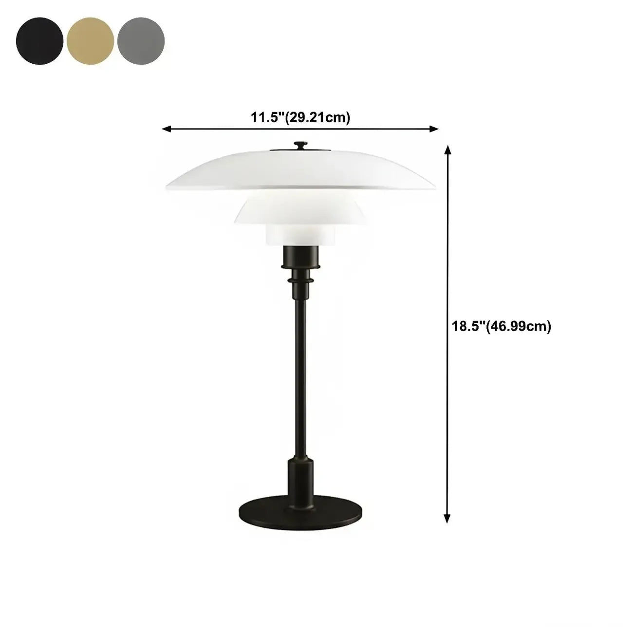 Lampe de table LED à plusieurs niveaux HomeyFad de style post-moderne avec alimentation intégrée