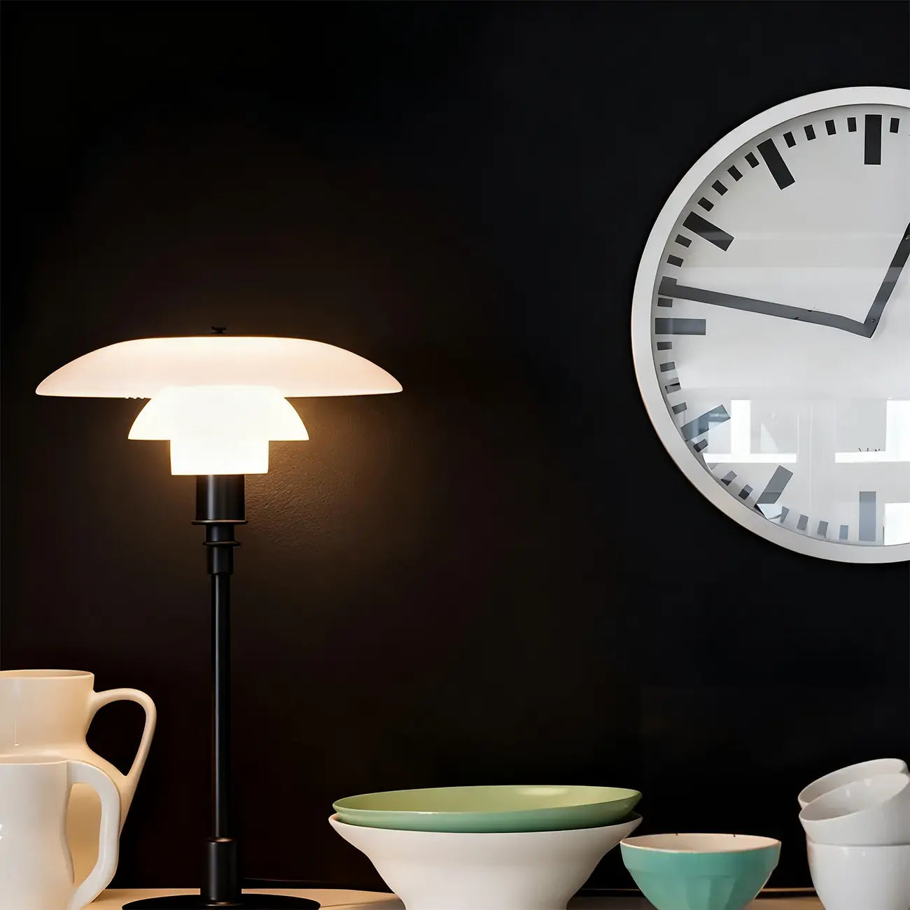Lampe de table LED à plusieurs niveaux HomeyFad de style post-moderne avec alimentation intégrée