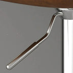 Tabouret de bar pivotant et réglable avec selle rembourrée en cuir