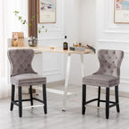 Sgabello da bancone Carter 24 Wingback Tufted Nailhead (set da 2)