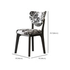 Chaise de salle à manger moderne sans accoudoirs à oreilles en similicuir