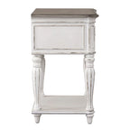 Comodino con Gambe Antico Bianco Magnolia Manor