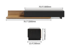 Meuble TV extensible en noyer avec 3 tiroirs
