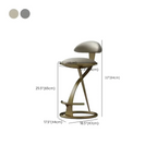 Tabouret de bar luxueux avec structure en métal doré et élégant cuir beige