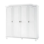 Armoire-penderie Kyle 4 portes de Palace Imports, 100 % bois massif, avec portes en bois massif ou miroir