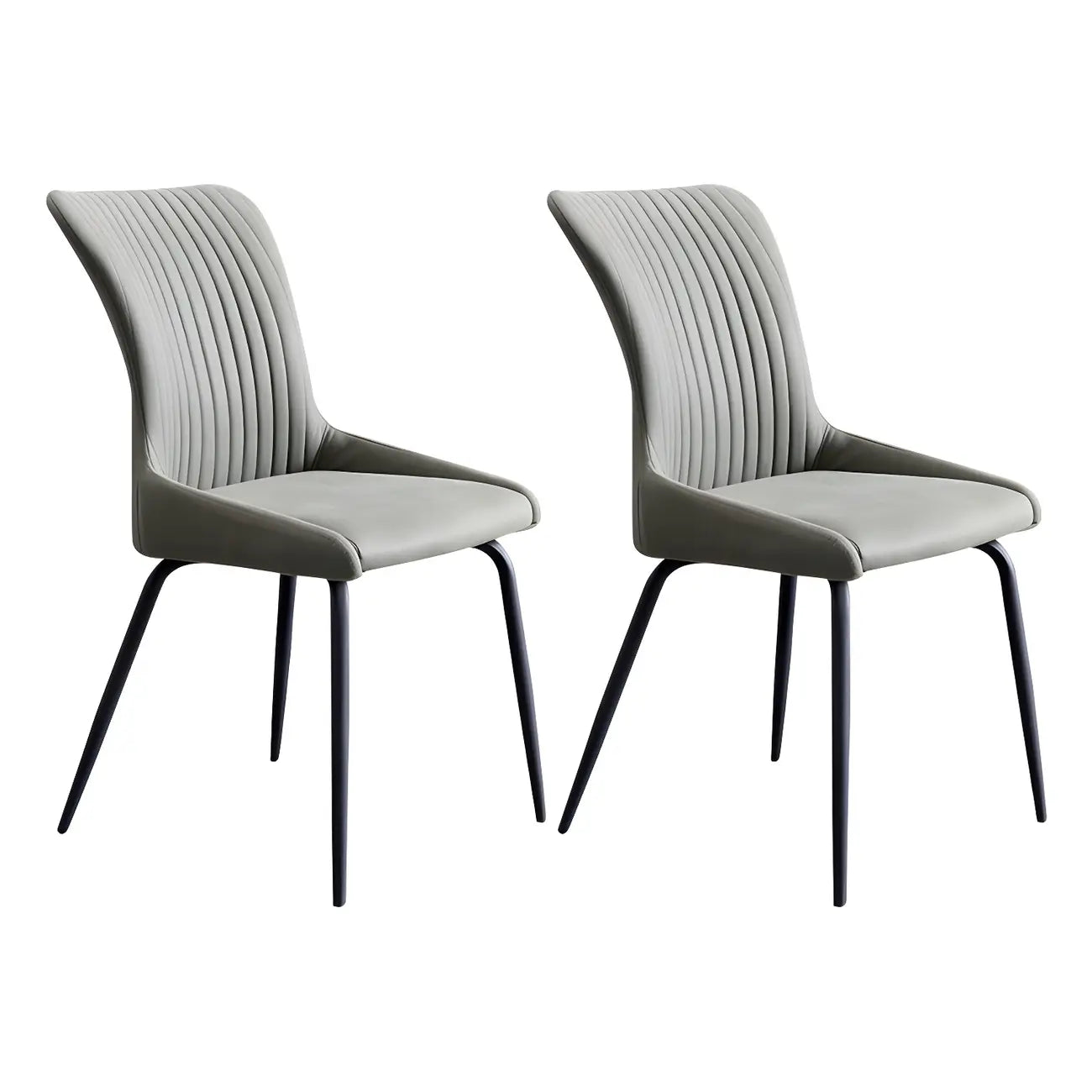 Chaises de cuisine/salle à manger industrielles gris foncé sans accoudoirs