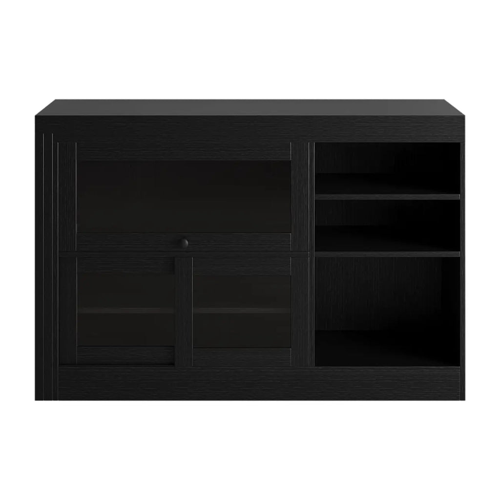 Buffet extensible de style campagnard en MDF noir