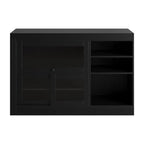 Buffet extensible de style campagnard en MDF noir