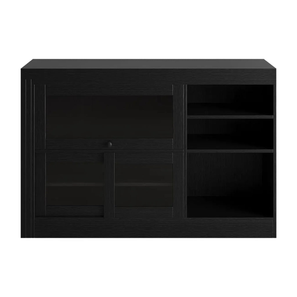 Buffet extensible de style campagnard en MDF noir