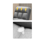 Chaise de bureau moderne grise rembourrée à 4 pieds