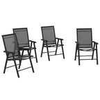 Lot de 4 chaises pliantes Outsunny au design simple et élégant, confortables pour la terrasse, le jardin et les voyages
