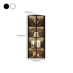 Vitrine d'angle moderne en métal gris et bois avec porte vitrée