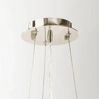 Lustre moderne à six lumières en cristal et perles, style branches