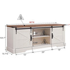 Meuble TV en bois de ferme, centre de divertissement rustique, meuble console - n/a