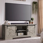 Meuble TV en bois de ferme, centre de divertissement rustique, meuble console - n/a