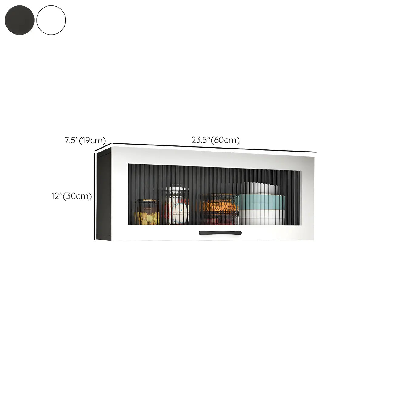 vaisselier mural en bois blanc pour cuisine