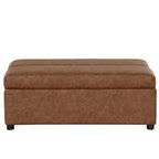 Divano letto pieghevole estraibile a forma di pouf singolo con materasso, letto per gli ospiti convertibile, divano letto rivestito in PU