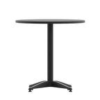 Table d'intérieur/extérieur en aluminium à plateau lisse de 27,5 po avec base