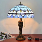 Lampe de table HomeyFad à 2 lumières avec dôme en verre et acier inoxydable de style vintage