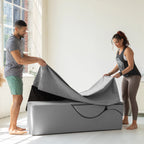 Chaise longue convertible Avana Kami / Yoga et massage - Pouf 2 en 1 avec fauteuil de yoga dépliable dissimulé, Microvelours - Non disponible