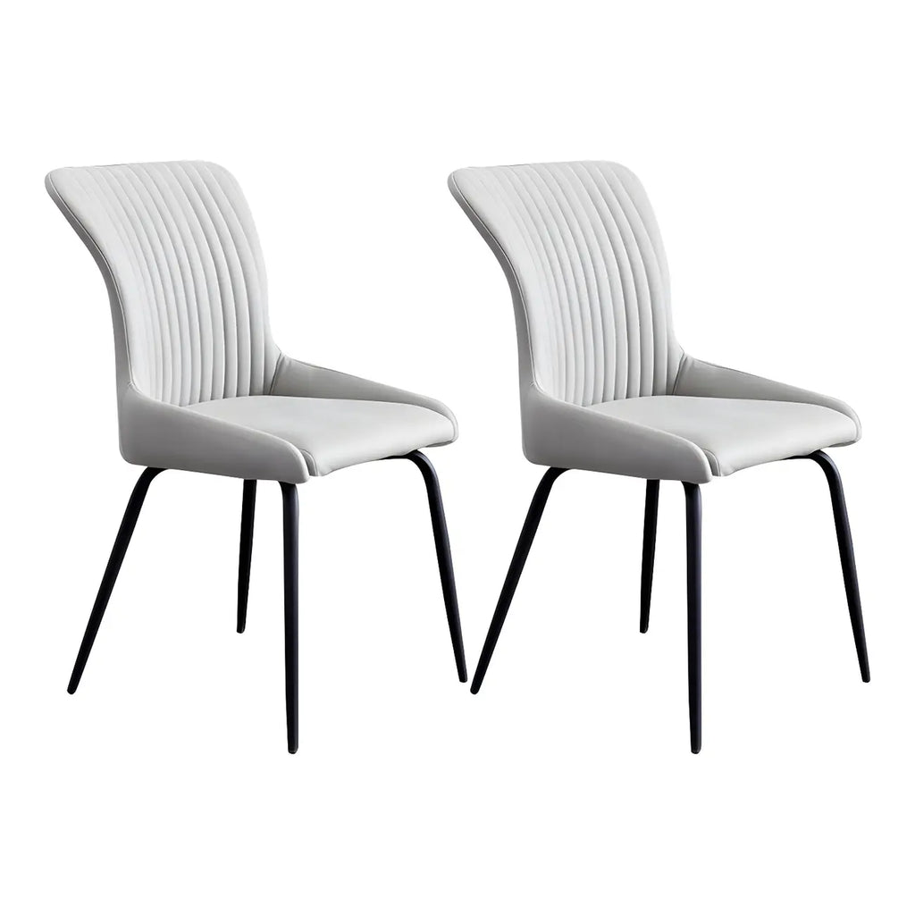 Chaises de cuisine/salle à manger industrielles gris foncé sans accoudoirs