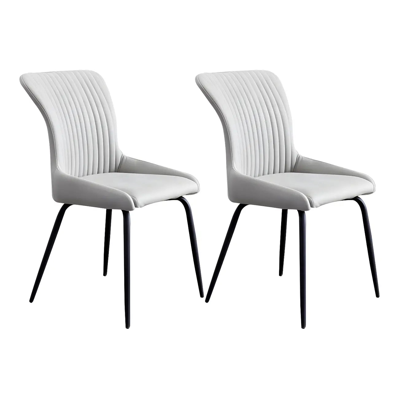 Chaises de cuisine/salle à manger industrielles gris foncé sans accoudoirs