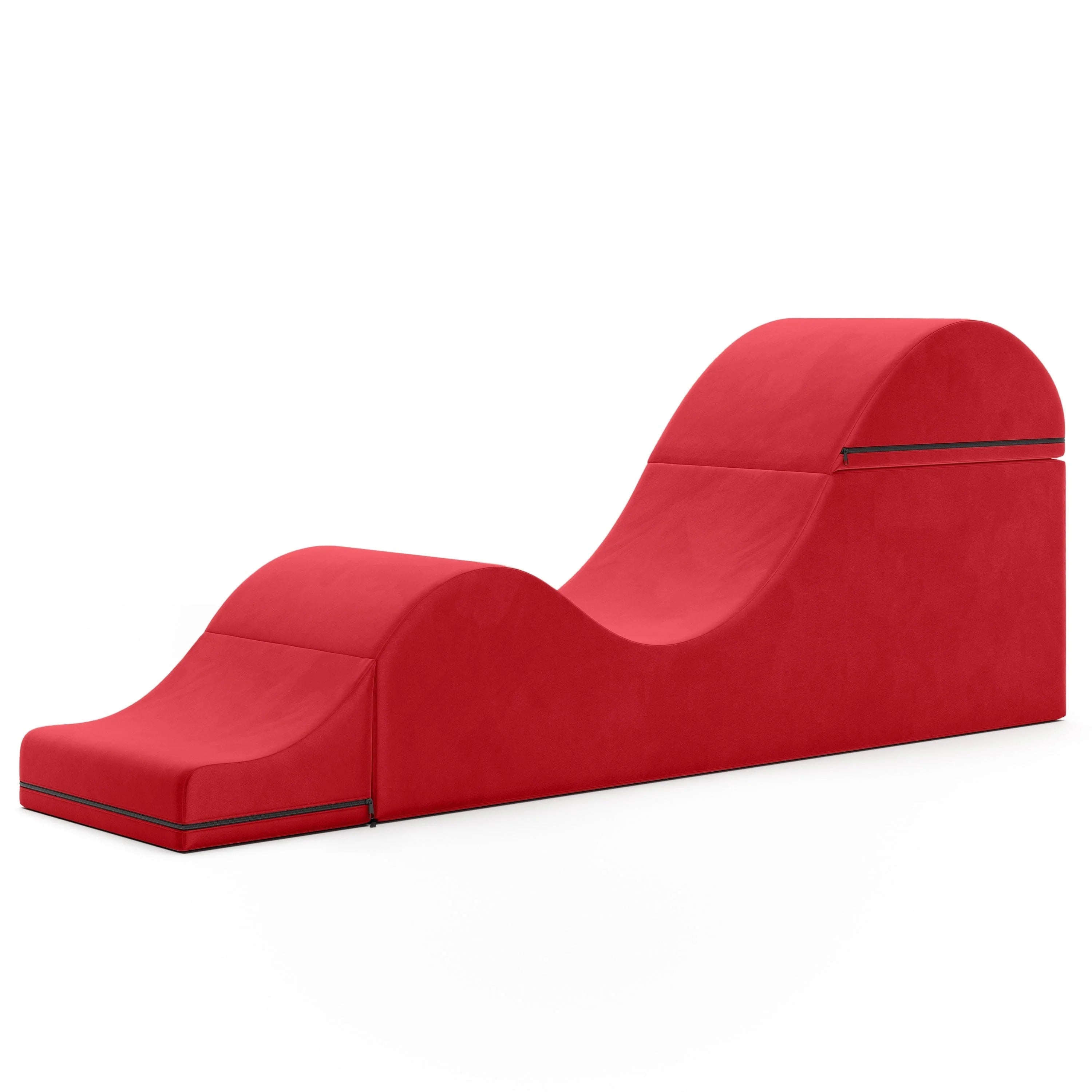 Chaise longue convertible Avana Kami / Yoga et massage - Pouf 2 en 1 avec fauteuil de yoga dépliable dissimulé, Microvelours - Non disponible